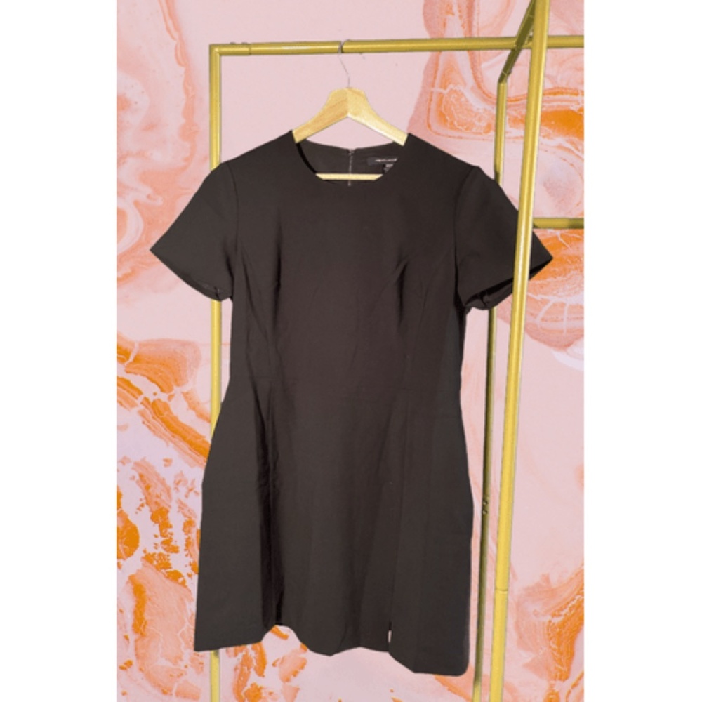 French Connection Black Midi Dress NWT | Sleek Minimalist Style